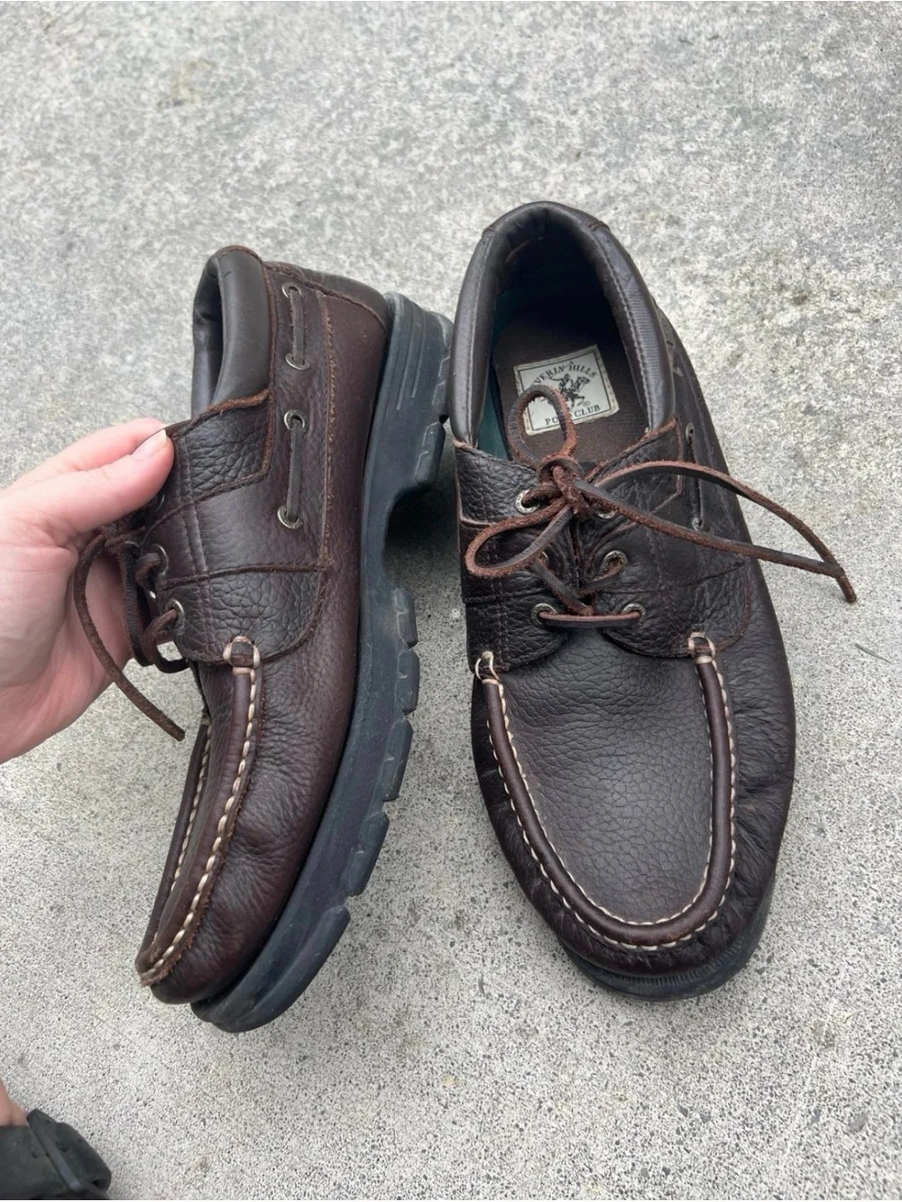 Vintage Beverly Hill Polo Club Boat Shoes Size 12